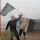 Illustration for article titled True Fans Dont Grab An Umbrella, They Grab A Battle Flag